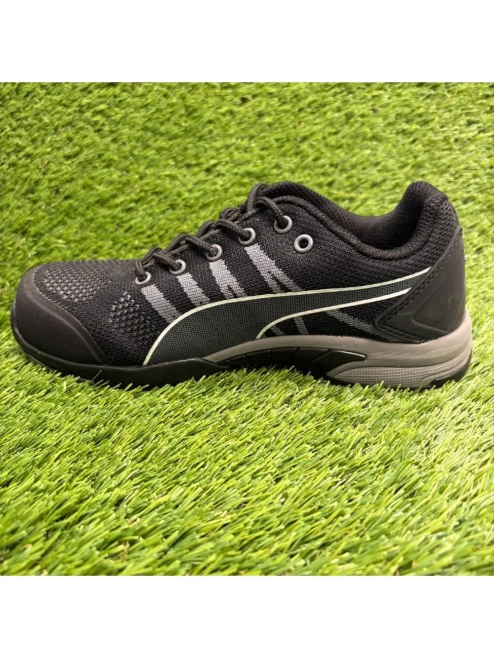 Puma Celerity Knit Low Womens Size 7 Black Slip Oil Steel Toe Safety Work Shoes